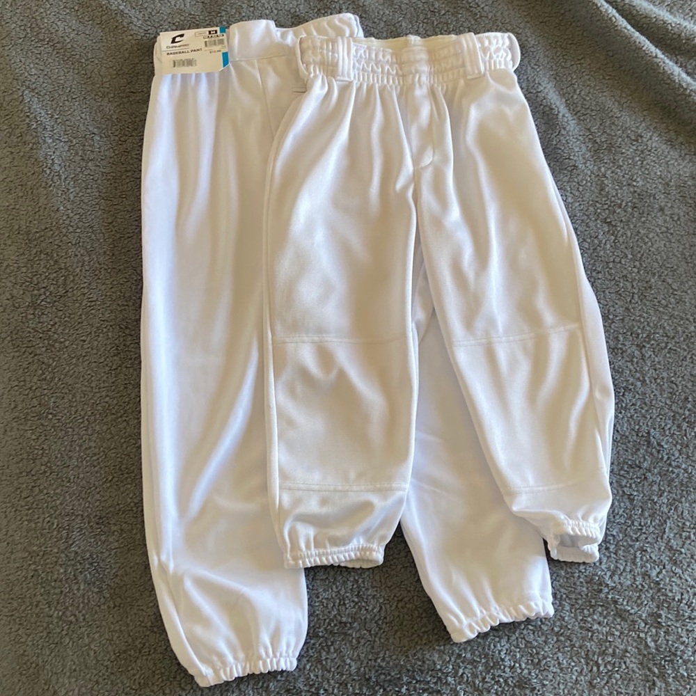 White Youth Baseball Pants Size M